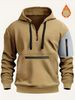Hooded Sweatshirt For Men – Fleece-Lined Zip-Up With Multi-Pocket Design (S-XXXL, Polyester-Acetate Blend, Brushed Interior)_viptrois.com
