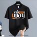 【DORAE】Unisex Oversized T-shirt (100% Cotton) Off-White ("Thai Graphic Slogan" Print & Street Casual Design) – Casual Style For Everyday Casual_viptrois.com