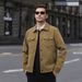 Men's Solid Color Corduroy Jacket Spring Autumn American Style Workwear Collared Black Khaki Gray Full Sleeve Machine Washable_viptrois.com