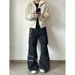 High-end American Style Mountain Eagle For Men, Winter Thickened Faux Rabbit Fur Short Bomber Jacket Cotton Coat_viptrois.com