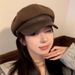 Woolen Octagonal For Women 2024 Autumn Winter Literary Melard Painter Hat Face Slimming Versatile Beret_viptrois.com