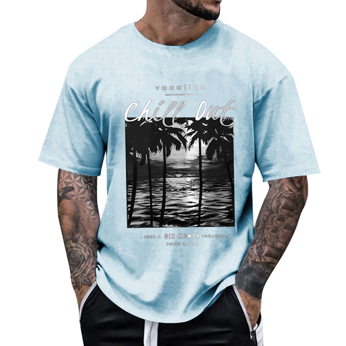 Men's Clothing Summer Men's Loose Casual Short Sleeve New Fashion Shirt_viptrois.com