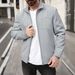 "Waffle-Knit Zip-Up Jacket - Slim Fit Cotton-Blend Casual Cardigan For Men In White/Grey/Black/Khaki/Olive/Burgundy (S-XXXL)"_viptrois.com