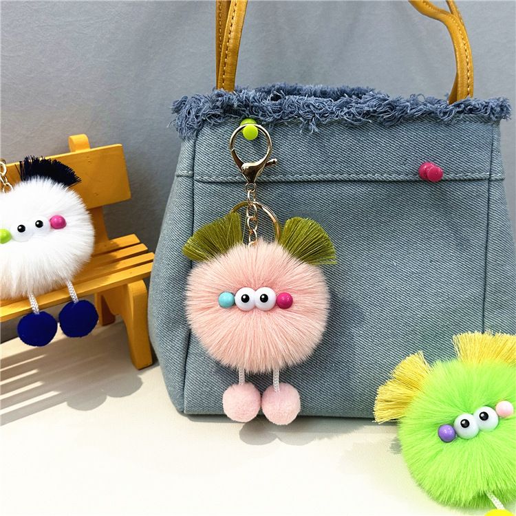 Bag Charm Celebrity Cute Cartoon Doll Keychain Ugly Cute Plush Doll Bag Pendant Car Key Chain Ornaments_viptrois.com