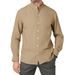 Autumn Cross Border Men's Light Luxury Striped Long Sleeve Shirt Light Mature Casual Business Bottoming Shirt_viptrois.com