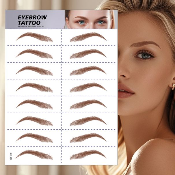 Eyebrow Stencils New 6D Eyebrow Stickers Simulation Eyebrow Water Transfer Lazy Waterproof Makeup Embroidery Eyebrow Tattoo Stickers_viptrois.com