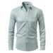 Men's Clothing New Stretch Shirt Men's Long Sleeve Thin Cross Border Men's Fashion Men's Shirt Youth Men's Tops Slim Pure_viptrois.com