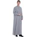 Men's Clothing Men's Robe Solid Color Qatar Stand Collar Men's Robe Dress_viptrois.com