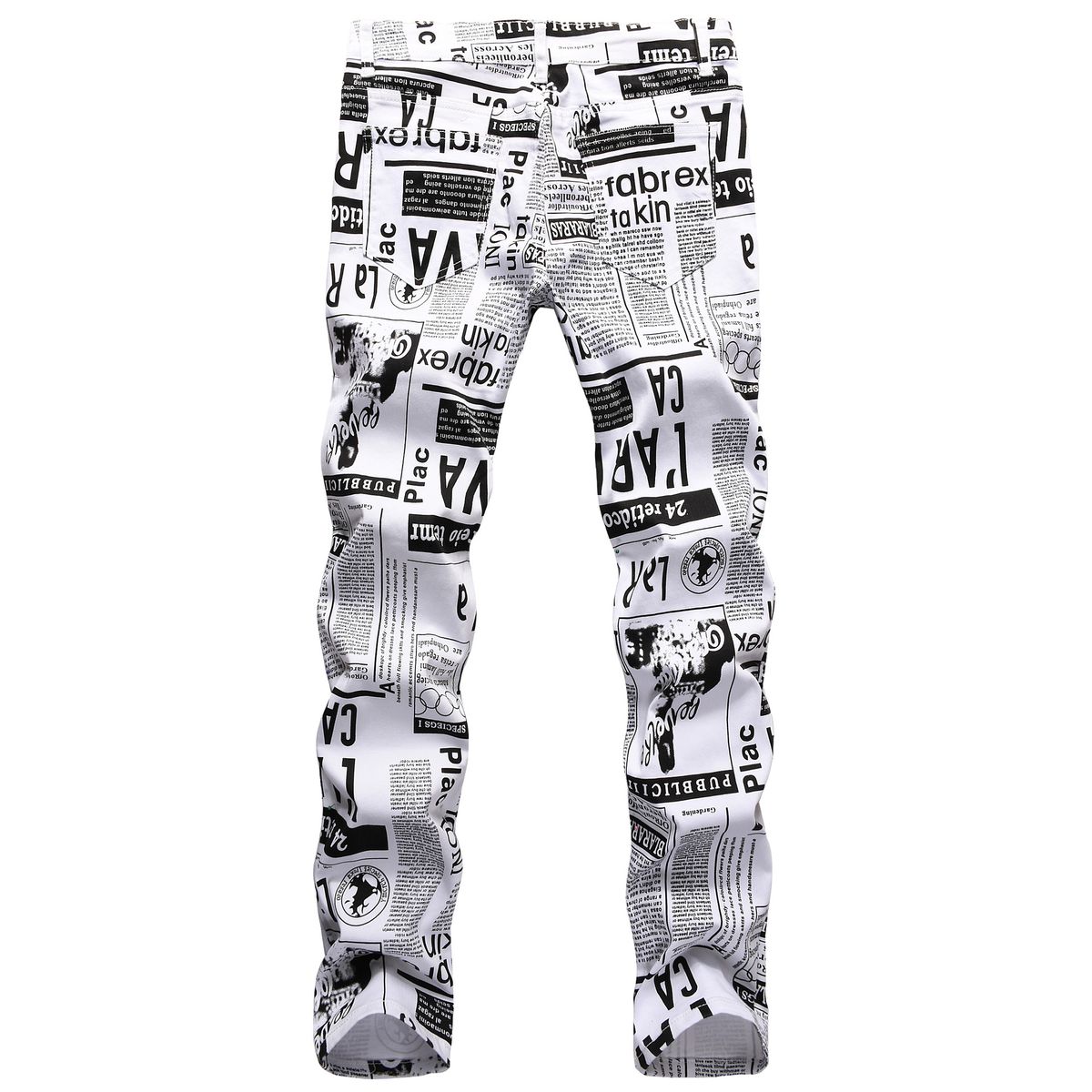 Men's Clothing supply of men's personalized printed men's jeans painted casual slim trendy nightclub singer trousers_viptrois.com