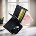 Wallet Card Cases Men's Short Wallet Retro Wallet Money Clip Hinge Tri Fold Bag Coin Bag Card Holder_viptrois.com