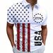 Men's 3D Digital Print Lapel Polo Shirt High End Business Trendy Brand Zipper Summer Top_viptrois.com
