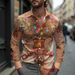 Christmas Mens Shirt Spring Single Breasted Lapel Design Shirt New Daily Fashion Casual Loose Comfortable Business Shirts Snowma_viptrois.com