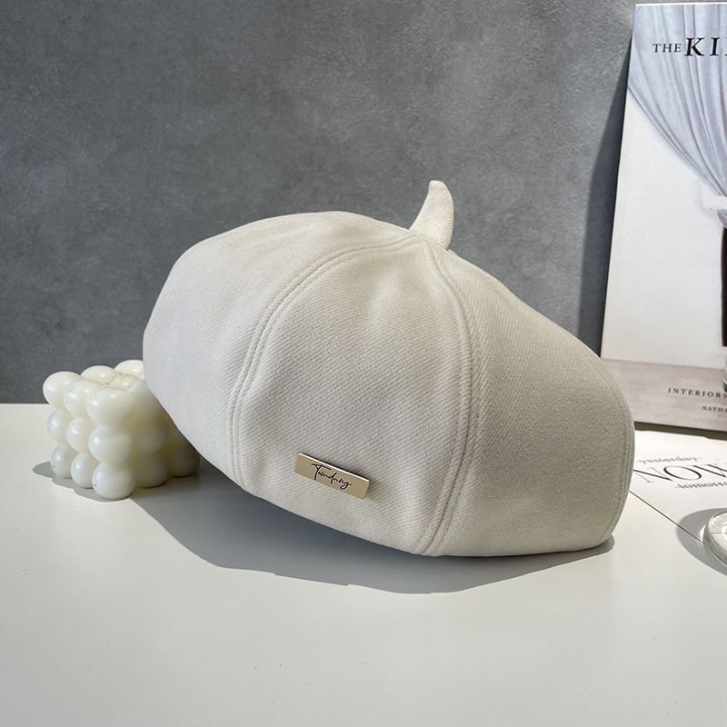 Versatile Beret For Women, Autumn And Winter Fashion Casual Artist Solid Color Hat, Warm Street Style Korean Pumpkin Hat_viptrois.com