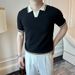 Men's Retro Contrast Color Polo Shirt - High-End Knitted Lapel Design | Summer Short Sleeve | Trendy Slim Fit_viptrois.com