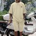 Summer Hot Sale Cross Border Men's Slim Trend Youth Leisure Sports Suit_viptrois.com