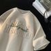 Heavyweight Suede Short-sleeve T-shirt For Men, Summer Thin Style, American Retro Trendy Brand, Half-sleeve, Fashionable_viptrois.com