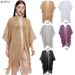 Unisex Cuff filigree tassel cape women's solid color summer transparent thin shawl_viptrois.com