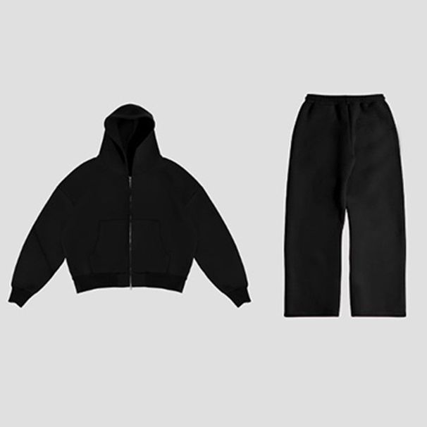 Men's Clothing Autumn And Winter New Street Style Personality Trend Leisure Solid Color Zipper Sweater Hoodie Men_viptrois.com