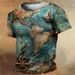 Nautical Pattern T-Shirt For Men Vintage Compass 3D Printed Tees Summer Casual Round Neck Tops Short Sleeve Loose Tee Shirts_viptrois.com