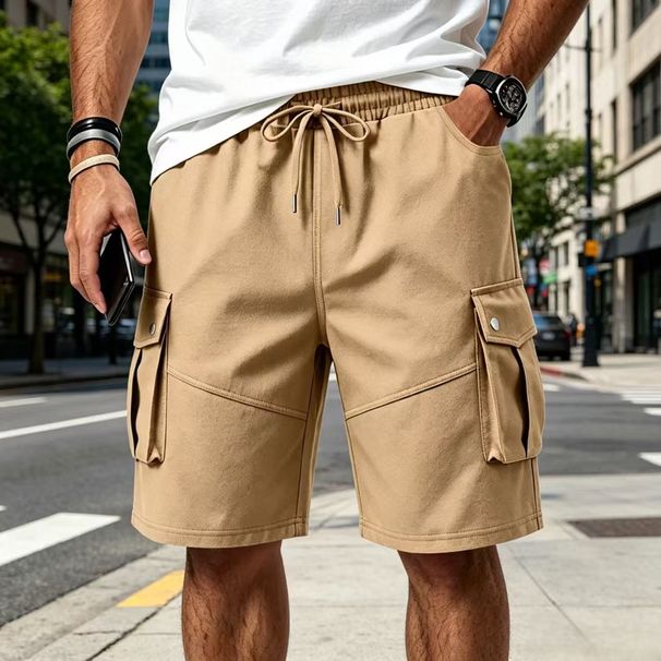 Men's Summer Shorts Loose Fit Outdoor Practical Multi Pocket Cargo Pants Running Sports Style_viptrois.com