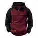 Pure 2025 Cross-Border Autumn Winter Hooded Youth Men's Workwear Color-Block Casual Sweatshirt Jacket_viptrois.com