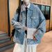 Men's Clothing Sequined Denim Jacket Men's Spring Version Ins Trend Loose Versatile Handsome Street Jacket Cardigan_viptrois.com