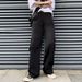 1 Men's Caro Korean Trendy Sprin Loose Straiht Wide-Le Hon Kon Style Casual Floor-Lenth Pants One-Piece_viptrois.com