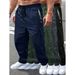 Men's Cargo Jogger Pants - Oversized Workwear Trousers With Drawstring Waist & Multi-Pockets, Polyester Casual Streetwear_viptrois.com