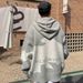 Pure Unique Design Sense Niche Distinctive Knitted Men's Autumn Color-Block Hooded Sweater Jacket Top_viptrois.com
