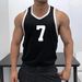 1.0-150kg Plus Size Muscle Men's Sports Training Clothing Trendy Brand Digital Print Oversize Tank Top_viptrois.com