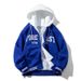 Men's Clothing Unisex Waffle-Knit Jacket - Colorblock Hooded Outdoor Coat (3 Colors, M-5XL)_viptrois.com