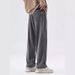Men's Fleece-Lined Lyocell Relaxed Fit Pants – Straight Leg, Breathable & Stretch Casual Trousers (Black/Grey/Beige/Blue)_viptrois.com