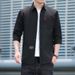 Men's Long Sleeved Shirt, Spring And Autumn Style Business Casual Shirt, Workwear, Seven Quarter Sleeved Jacket, Men's Versatile_viptrois.com