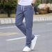 Men’s Casual Drawstring Pants – Slim Fit Solid Color Trousers | Relaxed Fit Elastic Waist Streetwear_viptrois.com