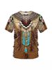 Men's Clothing Printing Casual Loose Short Sleeved T Shirt_viptrois.com