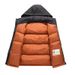 Cotton-padded Men's Contrasting Colors, Slim Fit, Simple Removable Hat, Thickened Hooded Jacket Men_viptrois.com