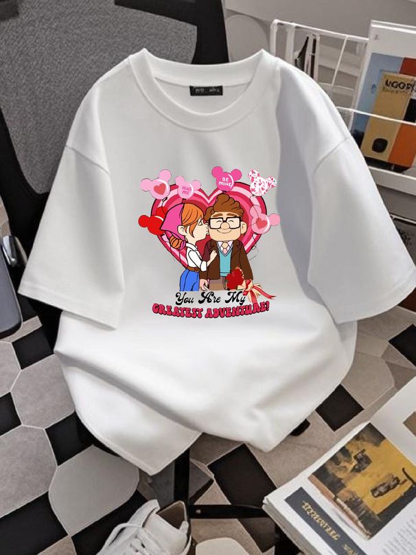 Carl And Ellie Valentine T Shirt You Are My Greatest Adventure For Couples Slightly Stretched Comfortable Fashion Stylish Soft Versatile Casual_viptrois.com