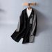Loom Loom European Station 2025 Autumn Winter New British Style Double-Sided Wool Coat Men's Mid-Length Woolen Patchwork Jacket_viptrois.com