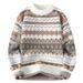 Men's Clothing Autumn Winter Casual Semi-Turtle Neck Sweater Knitwear - Breathable, Machine Washable, Jacquard Pattern, College Style, Multiple Colors_viptrois.com
