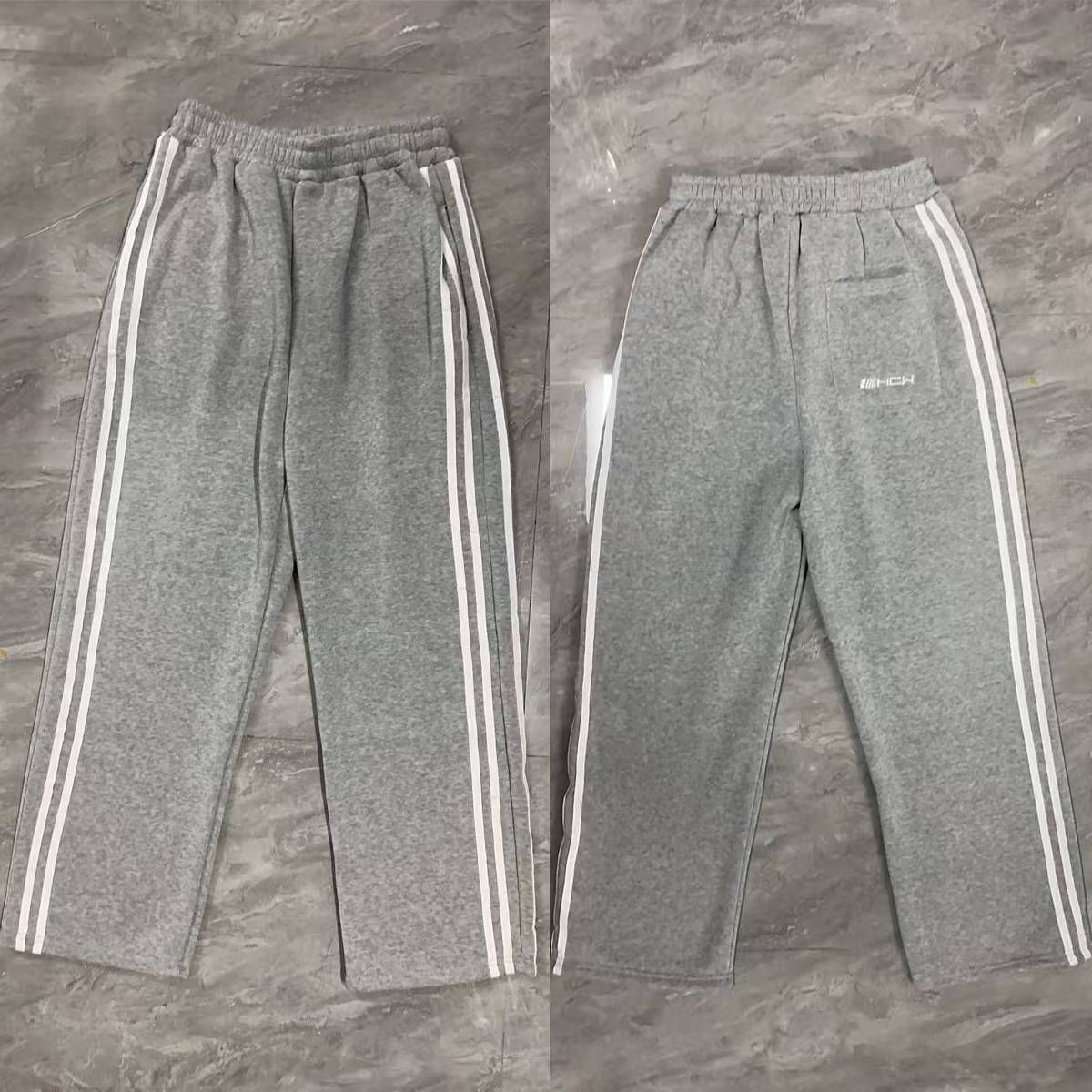 Hip-hop Fashion Brand Striped Embroidered Zipper Hooded Sweatshirt And Sweatpants Two-piece Set, Unisex Casual Suit_viptrois.com