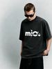 Vintage Washed Split Abstract MIO Letter Graphic 230g Cotton T-Shirt Men's Casual Streetwear Tee_viptrois.com
