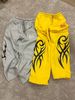 Elastic Waist Wide Leg Sweatpants Men's Fashion Retro Hip Hop Rap Street Print Casual Trousers_viptrois.com