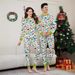Christmas Deer Snowman Snowflake Christmas family dress printed homewear pajamas_viptrois.com