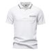 2025 Summer New Shirt Striped Lapel Business Casual Short Sleeved Polo Men's Top_viptrois.com