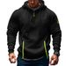 Men's Clothing Casual Multi zipper Arm Pocket Sweater Pullover Large Size Plus Velvet Hoodie Men_viptrois.com