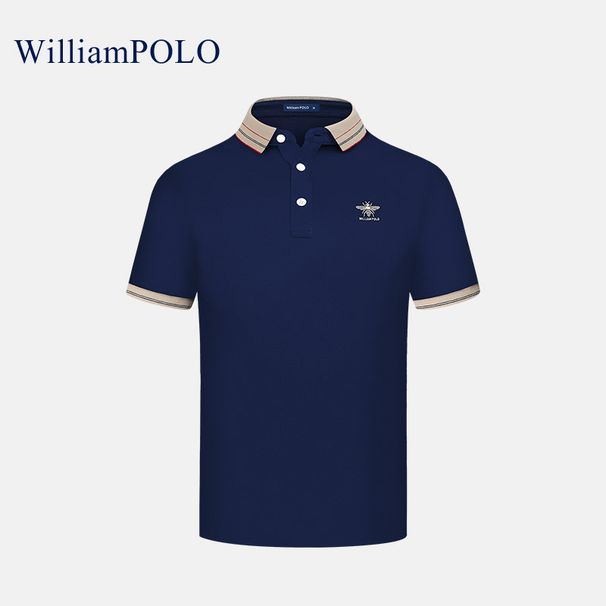 Men's Clothing King Paul Men's Polo Shirt Summer Fashion Casual Short Sleeved Men's T Shirt Light Luxury Embroidered Polo Shirt Tops Men_viptrois.com