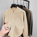 Men's Casual Zip-Up Knit Cardigan – Textured Twill Long Sleeve Sweater (M-XXXL) – Fall & Winter Layering Essential_viptrois.com