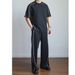 Men's Clothing Casual Suit Short Sleeved Trousers Mopping Pants Loose And Handsome Sports Complete Set_viptrois.com