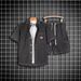 Men's Clothing Men's Thin Denim Short Sleeve Shirt Suit Trendy Handsome Casual Shorts_viptrois.com