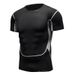 Men's Clothing Quick Drying Sports Tights Sweat Absorbing Stretch Fitness Clothes Short Sleeved Basketball Training Tights_viptrois.com